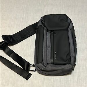 NWOT. Bange Future Aesthetics Black and Gray Men's Sling Bag